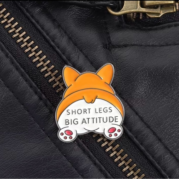 Corgi Enamel Pin with Fun Quote - Picture 2 of 4